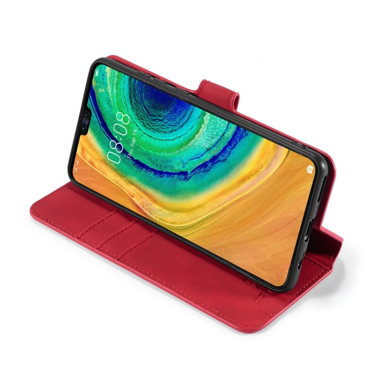 For Huawei Mate 30 DG.MING Retro Oil Side Horizontal Flip Case with Holder & Card Slots & Wallet