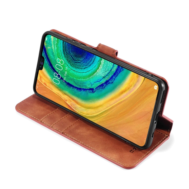 For Huawei Mate 30 DG.MING Retro Oil Side Horizontal Flip Case with Holder & Card Slots & Wallet