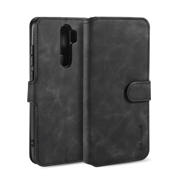 For Xiaomi Redmi Note 8 Pro DG.MING Retro Oil Side Horizontal Flip Case with Holder & Card Slots & Wallet