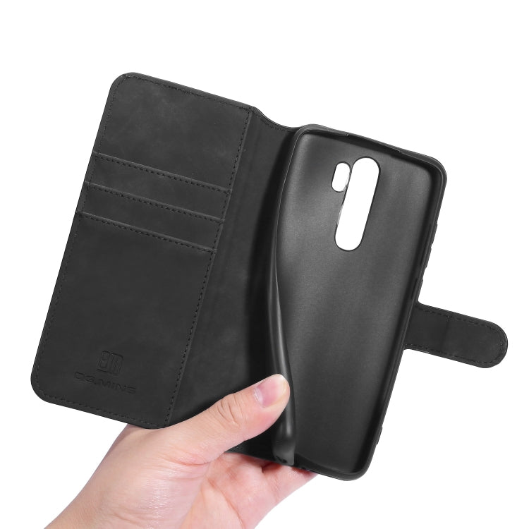 For Xiaomi Redmi Note 8 Pro DG.MING Retro Oil Side Horizontal Flip Case with Holder & Card Slots & Wallet