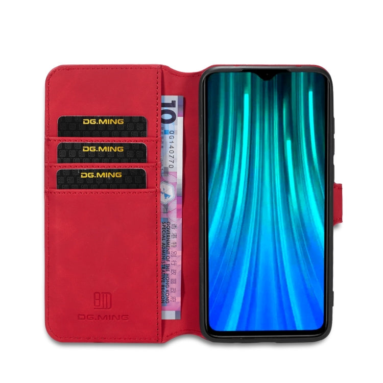 For Xiaomi Redmi Note 8 Pro DG.MING Retro Oil Side Horizontal Flip Case with Holder & Card Slots & Wallet