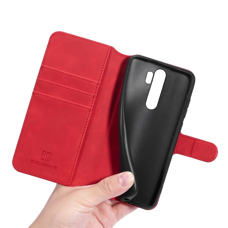 For Xiaomi Redmi Note 8 Pro DG.MING Retro Oil Side Horizontal Flip Case with Holder & Card Slots & Wallet