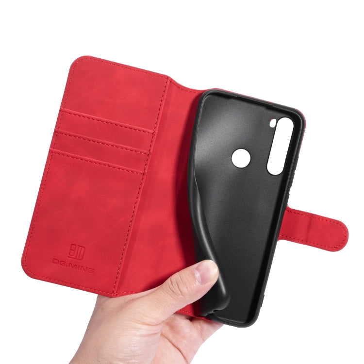 For Xiaomi Redmi Note 8 DG.MING Retro Oil Side Horizontal Flip Case with Holder & Card Slots & Wallet