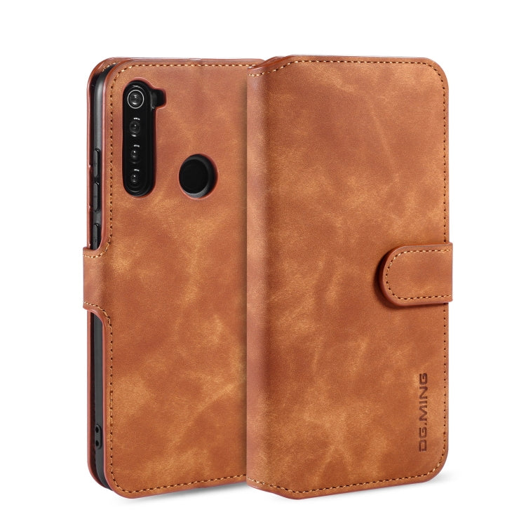 For Xiaomi Redmi Note 8 DG.MING Retro Oil Side Horizontal Flip Case with Holder & Card Slots & Wallet