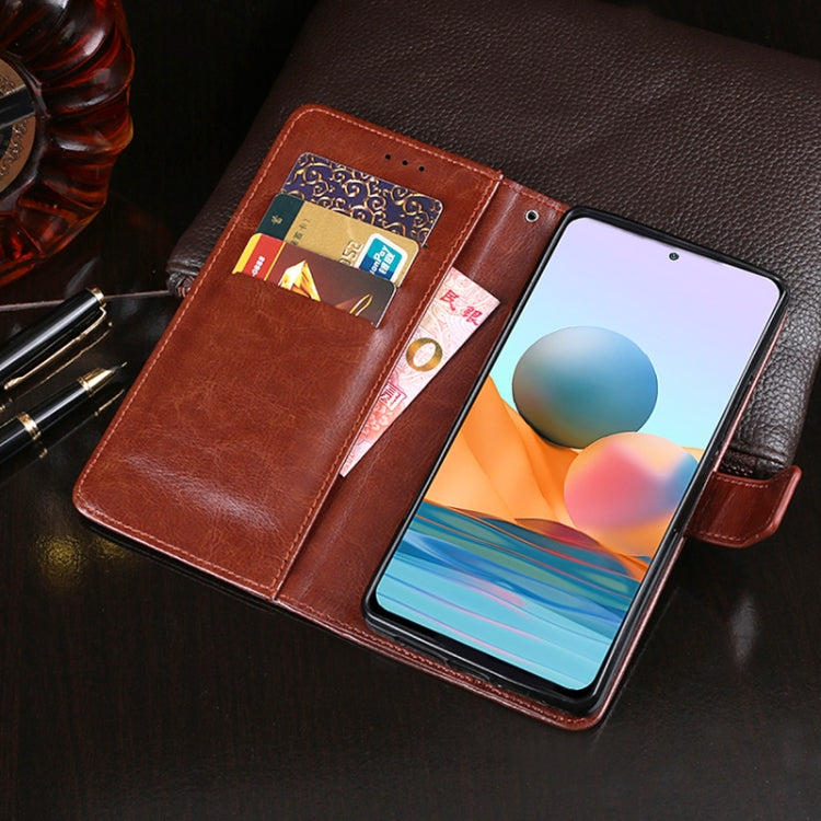 For Xiaomi Redmi Note 10 Pro idewei Crazy Horse Texture Horizontal Flip Leather Case with Holder & Card Slots & Wallet