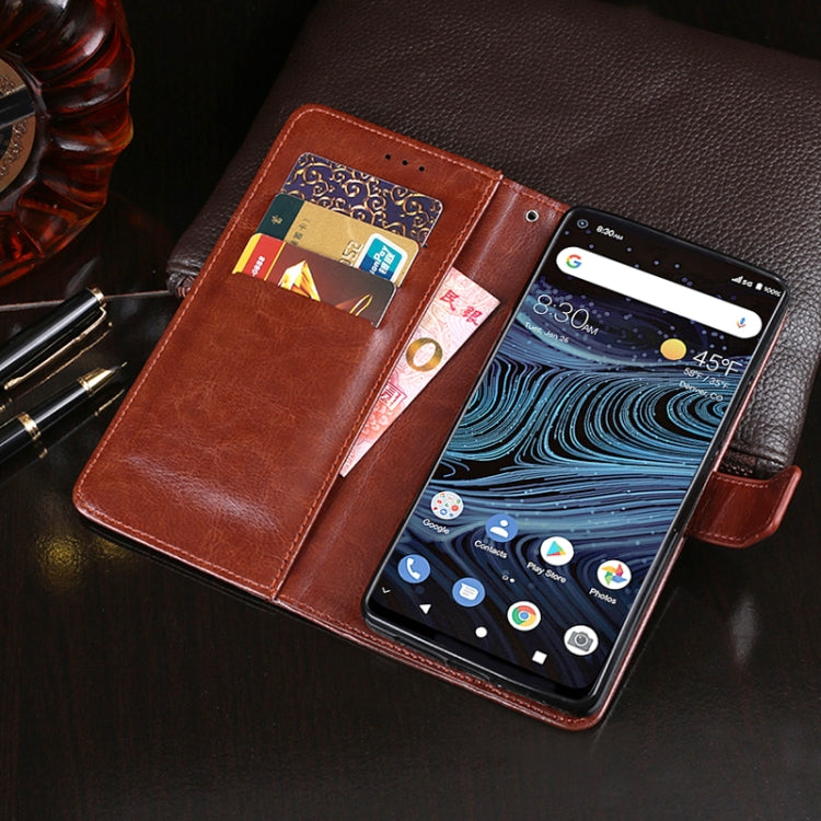 For ZTE Blade X1 5G idewei Crazy Horse Texture Horizontal Flip Leather Case with Holder & Card Slots & Wallet