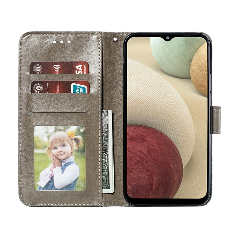 For Samsung Galaxy A02 / M02 (EU) Lace Flower Embossing Pattern Horizontal Flip Leather Case with Holder & Card Slots & Wallet & Photo Frame