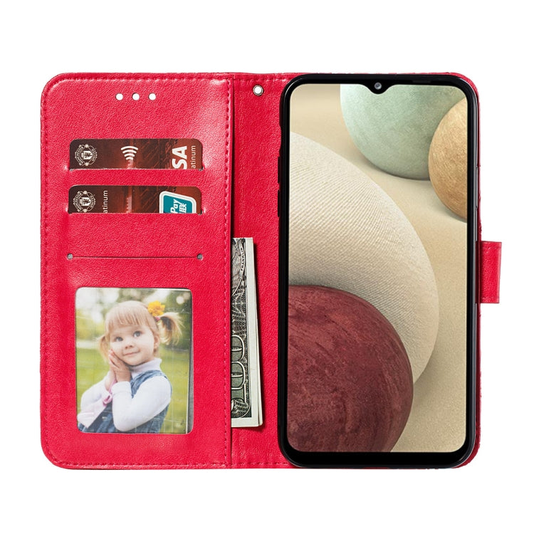 For Samsung Galaxy A02 / M02 (EU) Lace Flower Embossing Pattern Horizontal Flip Leather Case with Holder & Card Slots & Wallet & Photo Frame