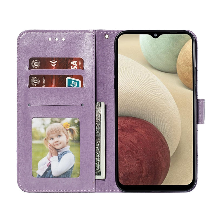 For Samsung Galaxy A32 4G Lace Flower Embossing Pattern Horizontal Flip Leather Case with Holder & Card Slots & Wallet & Photo Frame