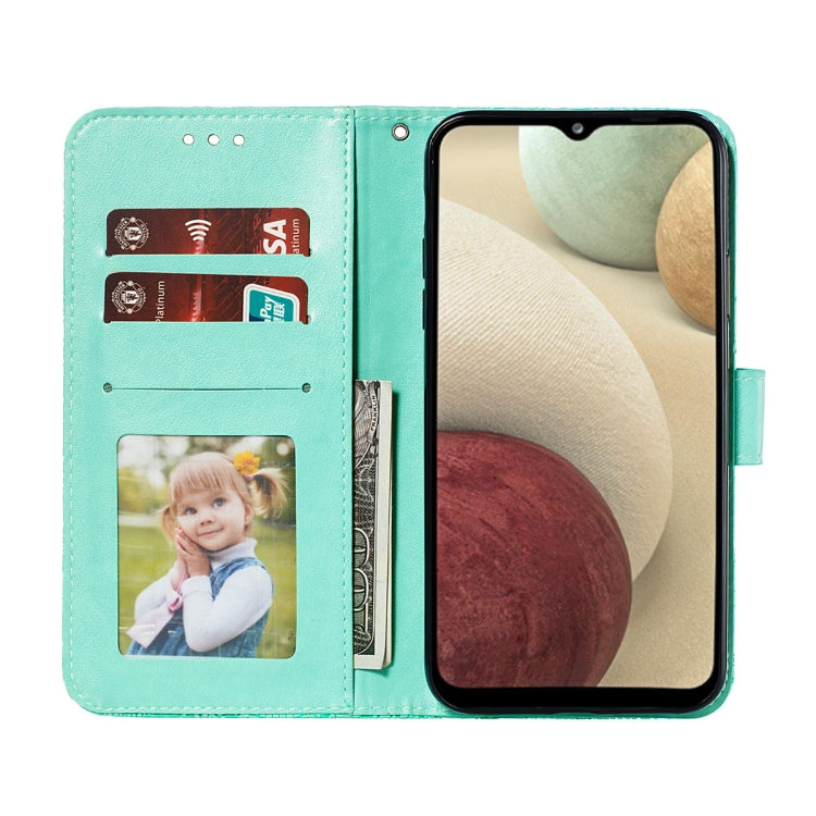 For Samsung Galaxy A32 4G Lace Flower Embossing Pattern Horizontal Flip Leather Case with Holder & Card Slots & Wallet & Photo Frame