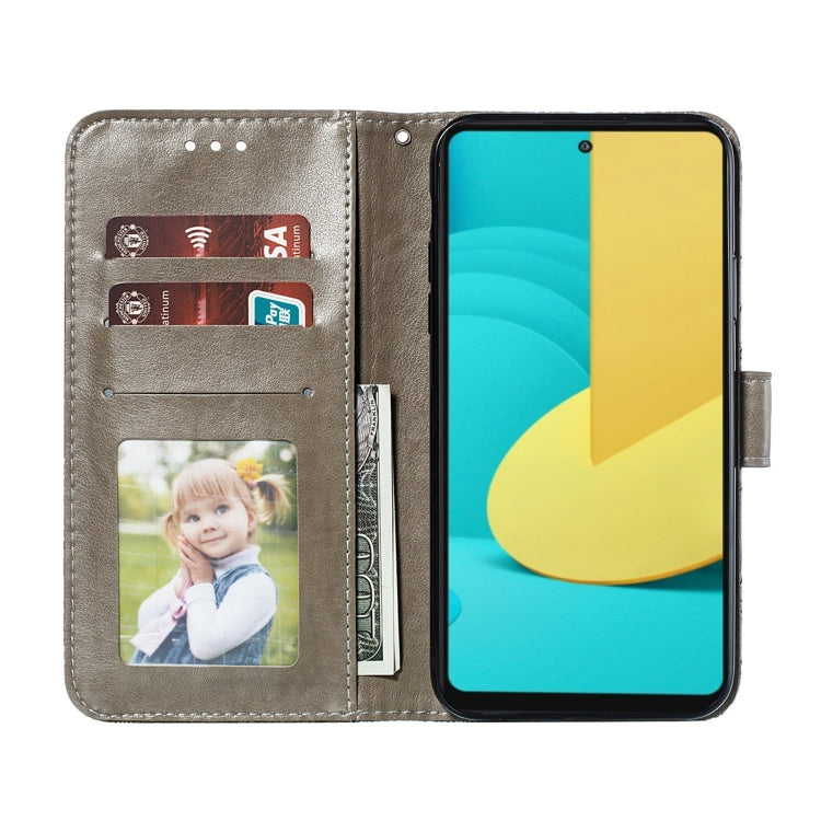 For LG Stylo 7 5G Lace Flower Embossing Pattern Horizontal Flip Leather Case with Holder & Card Slots & Wallet & Photo Frame
