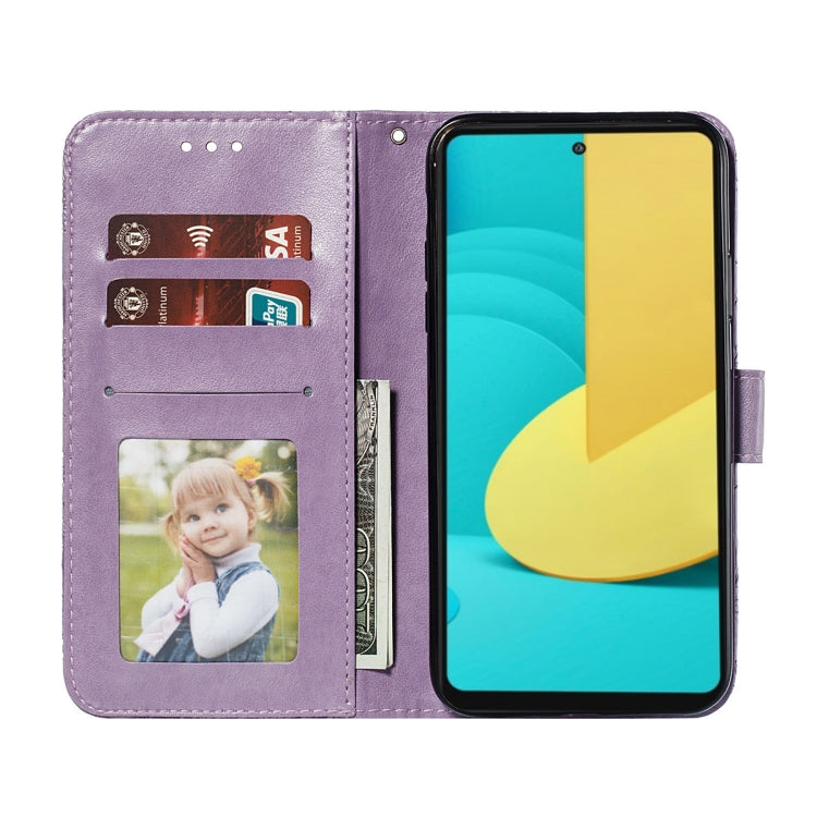 For LG Stylo 7 5G Lace Flower Embossing Pattern Horizontal Flip Leather Case with Holder & Card Slots & Wallet & Photo Frame