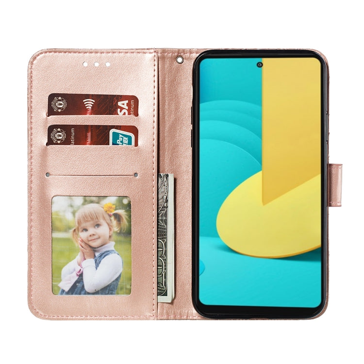 For LG Stylo 7 5G Lace Flower Embossing Pattern Horizontal Flip Leather Case with Holder & Card Slots & Wallet & Photo Frame