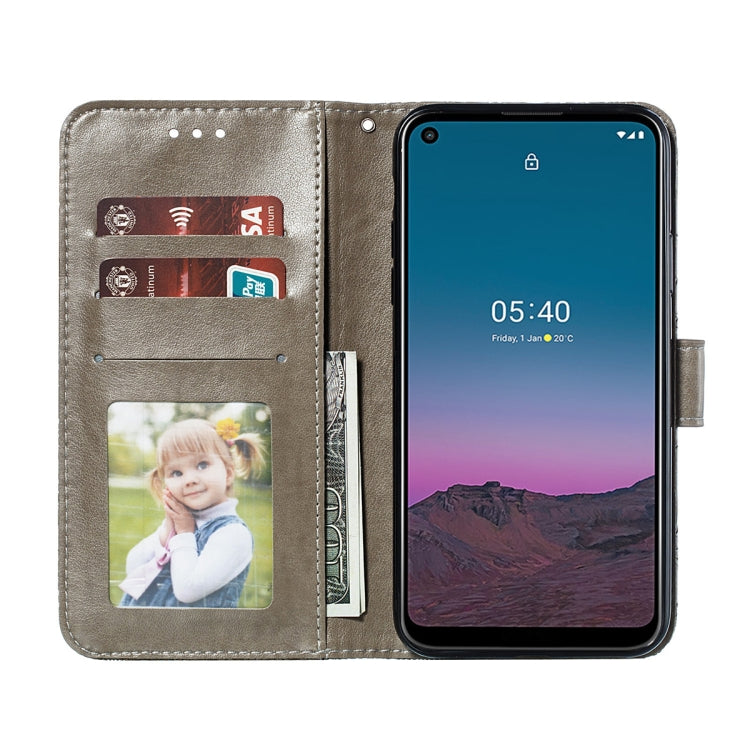 For Nokia 5.4 Lace Flower Embossing Pattern Horizontal Flip Leather Case with Holder & Card Slots & Wallet & Photo Frame