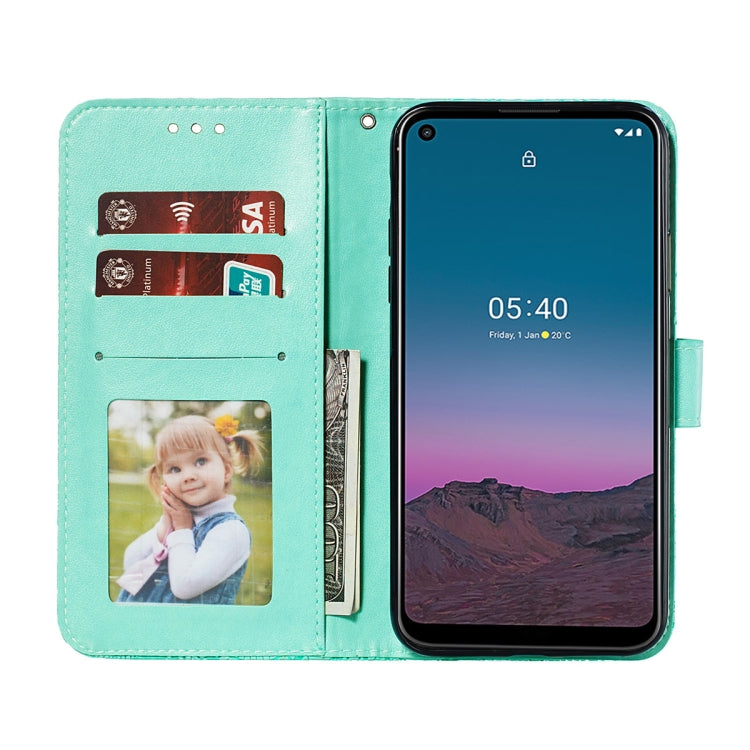 For Nokia 5.4 Lace Flower Embossing Pattern Horizontal Flip Leather Case with Holder & Card Slots & Wallet & Photo Frame