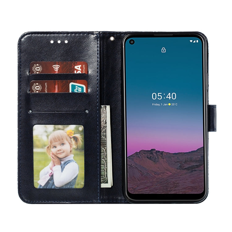For Nokia 5.4 Lace Flower Embossing Pattern Horizontal Flip Leather Case with Holder & Card Slots & Wallet & Photo Frame