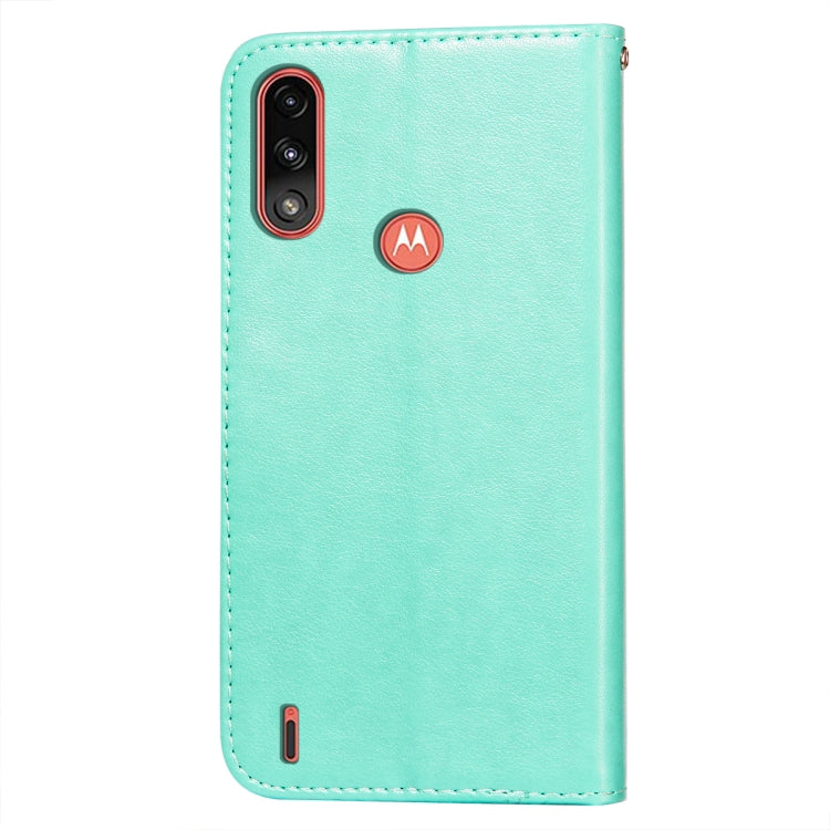 For Motorola Moto E7 Power Flower Vine Embossing Pattern Horizontal Flip Leather Case with Card Slot & Holder & Wallet & Lanyard