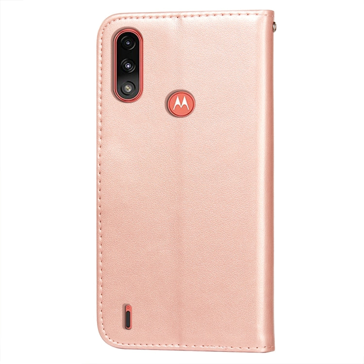 For Motorola Moto E7 Power Flower Vine Embossing Pattern Horizontal Flip Leather Case with Card Slot & Holder & Wallet & Lanyard
