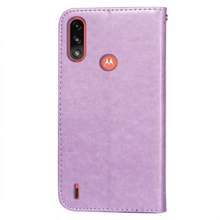 For Motorola Moto E7 Power Flower Vine Embossing Pattern Horizontal Flip Leather Case with Card Slot & Holder & Wallet & Lanyard