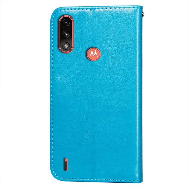 For Motorola Moto E7 Power Flower Vine Embossing Pattern Horizontal Flip Leather Case with Card Slot & Holder & Wallet & Lanyard