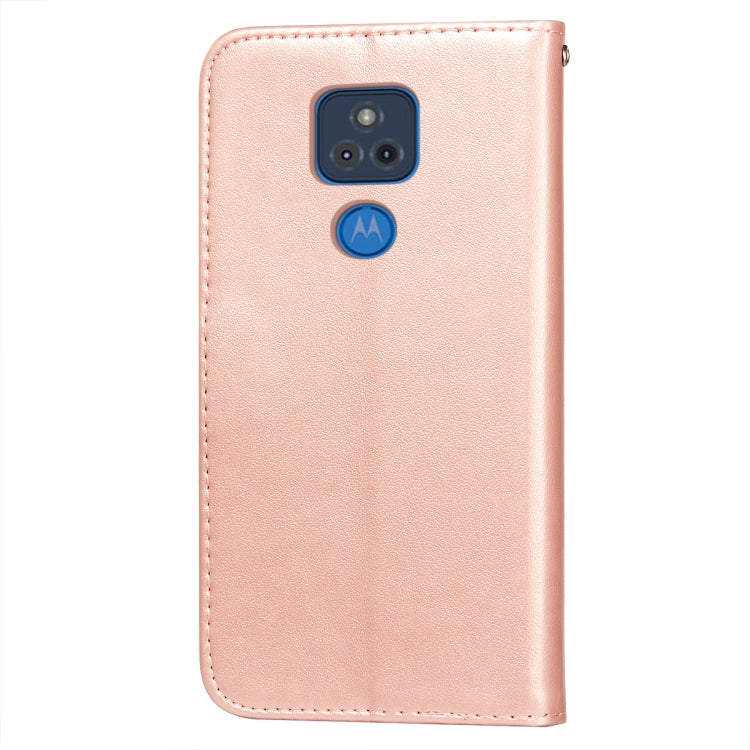 For Motorola Moto G Play (2021) Flower Vine Embossing Pattern Horizontal Flip Leather Case with Card Slot & Holder & Wallet & Lanyard