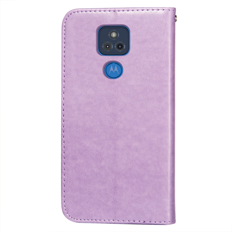 For Motorola Moto G Play (2021) Flower Vine Embossing Pattern Horizontal Flip Leather Case with Card Slot & Holder & Wallet & Lanyard