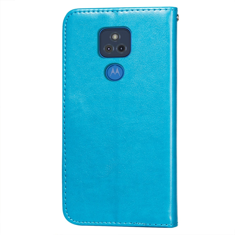 For Motorola Moto G Play (2021) Flower Vine Embossing Pattern Horizontal Flip Leather Case with Card Slot & Holder & Wallet & Lanyard