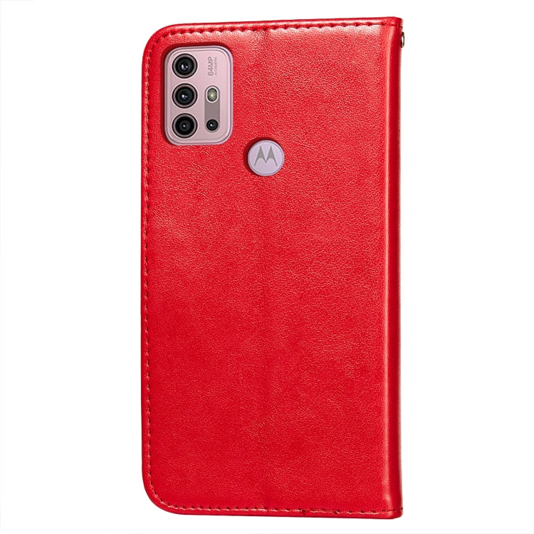 For Motorola Moto G30 Flower Vine Embossing Pattern Horizontal Flip Leather Case with Card Slot & Holder & Wallet & Lanyard