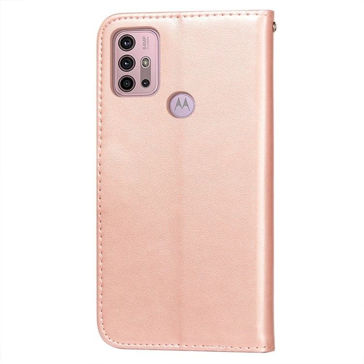 For Motorola Moto G30 Flower Vine Embossing Pattern Horizontal Flip Leather Case with Card Slot & Holder & Wallet & Lanyard