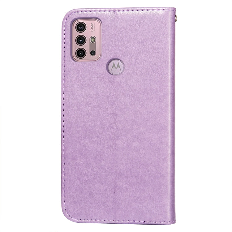 For Motorola Moto G30 Flower Vine Embossing Pattern Horizontal Flip Leather Case with Card Slot & Holder & Wallet & Lanyard