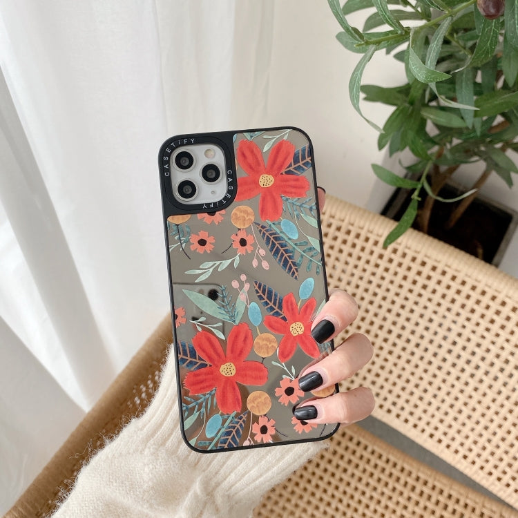 For iPhone 12 mini Mirror Series Pattern Protective Case