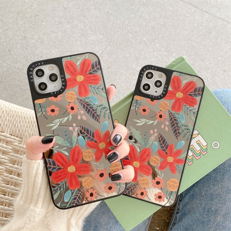For iPhone 12 mini Mirror Series Pattern Protective Case