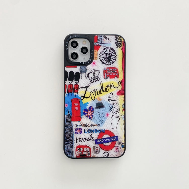 For iPhone 12 Pro Max Mirror Series Pattern Protective Case