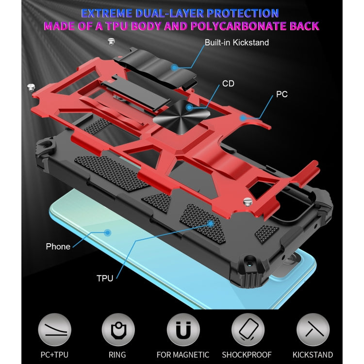For Samsung Galaxy A72 5G / 4G Shockproof TPU + PC Magnetic Protective Case with Holder
