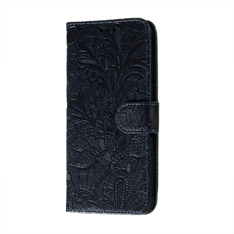 For Xiaomi Redmi Note 9T 5G Lace Flower Embossing Pattern Horizontal Flip Leather Case with Holder & Card Slots & Wallet & Photo Frame