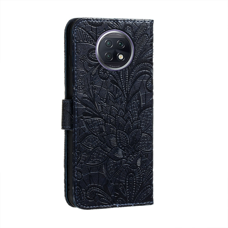 For Xiaomi Redmi Note 9T 5G Lace Flower Embossing Pattern Horizontal Flip Leather Case with Holder & Card Slots & Wallet & Photo Frame