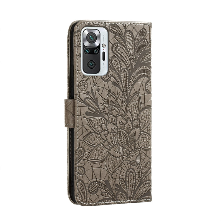 For Xiaomi Redmi Note 10 Pro Lace Flower Embossing Pattern Horizontal Flip Leather Case with Holder & Card Slots & Wallet & Photo Frame