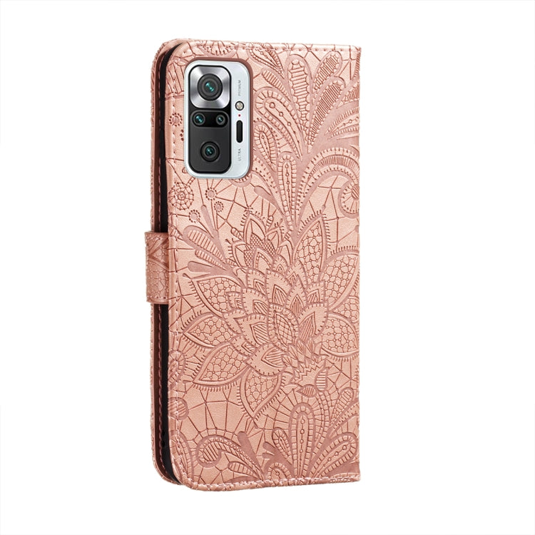 For Xiaomi Redmi Note 10 Pro Lace Flower Embossing Pattern Horizontal Flip Leather Case with Holder & Card Slots & Wallet & Photo Frame