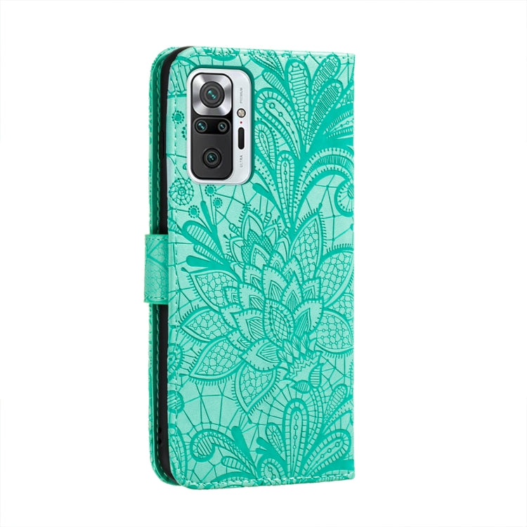 For Xiaomi Redmi Note 10 Pro Lace Flower Embossing Pattern Horizontal Flip Leather Case with Holder & Card Slots & Wallet & Photo Frame