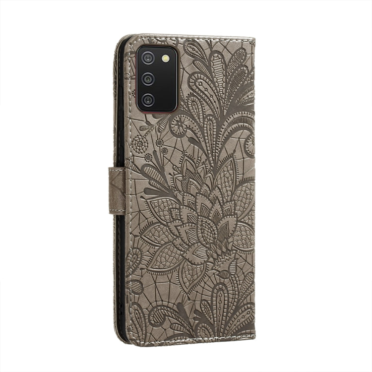 For Xiaomi Redmi 9T / Poco M3 Lace Flower Embossing Pattern Horizontal Flip Leather Case with Holder & Card Slots & Wallet & Photo Frame