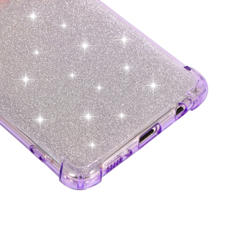 For Samsung Galaxy A42 5G Gradient Glitter Powder Shockproof TPU Protective Case