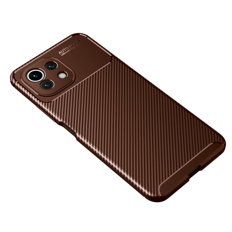 For Xiaomi Mi 11 Lite Carbon Fiber Texture Shockproof TPU Case