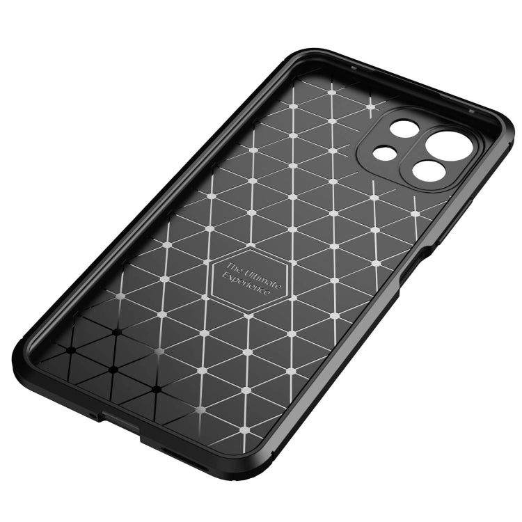 For Xiaomi Mi 11 Lite Carbon Fiber Texture Shockproof TPU Case