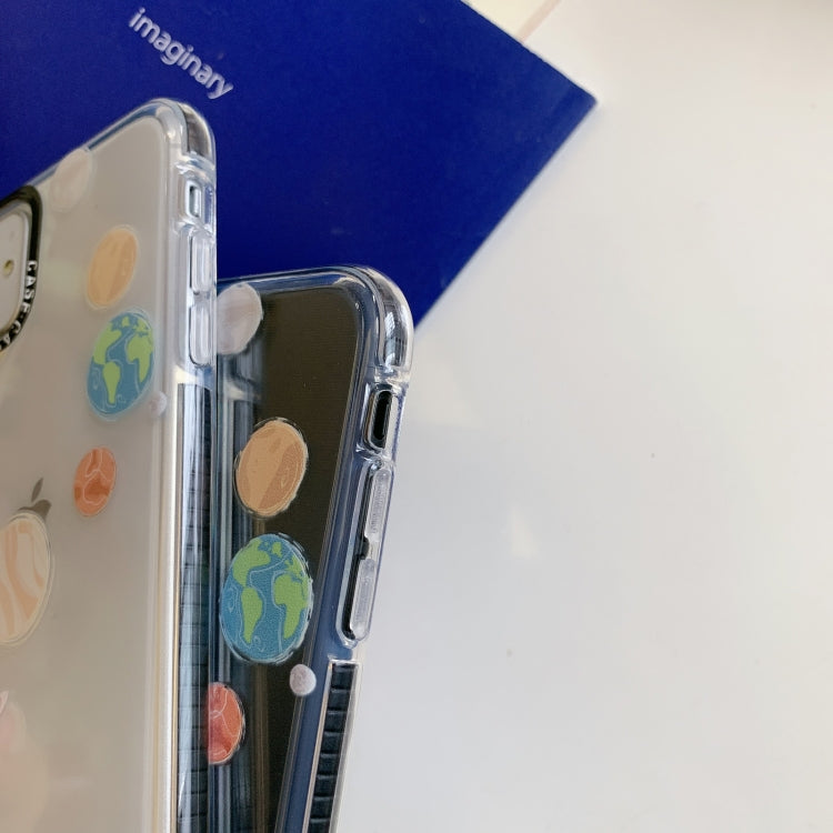 For iPhone 11 Double Color TPU Pattern Protective Case