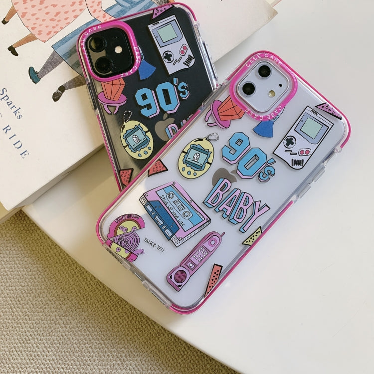For iPhone 11 Double Color TPU Pattern Protective Case