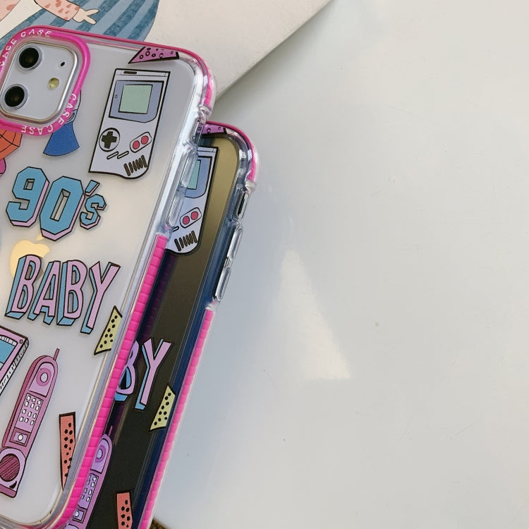 For iPhone 11 Double Color TPU Pattern Protective Case