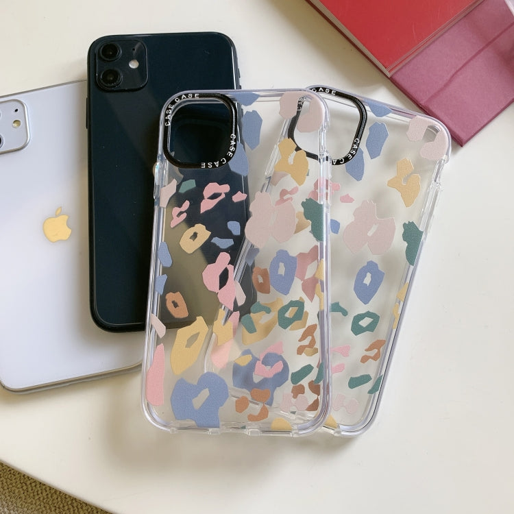 For iPhone 11 Double Color TPU Pattern Protective Case
