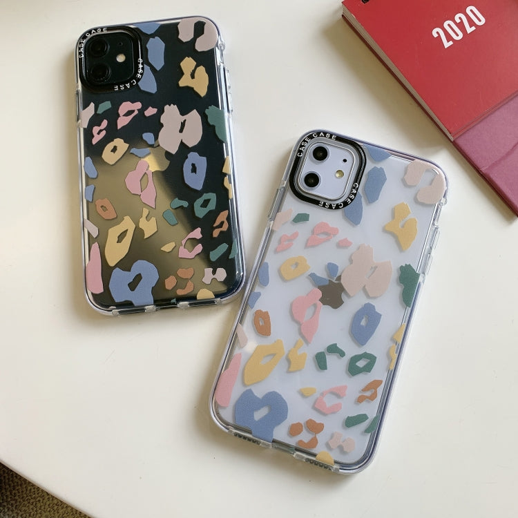 For iPhone 11 Double Color TPU Pattern Protective Case