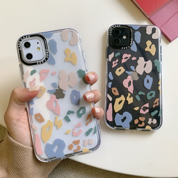 For iPhone 11 Double Color TPU Pattern Protective Case