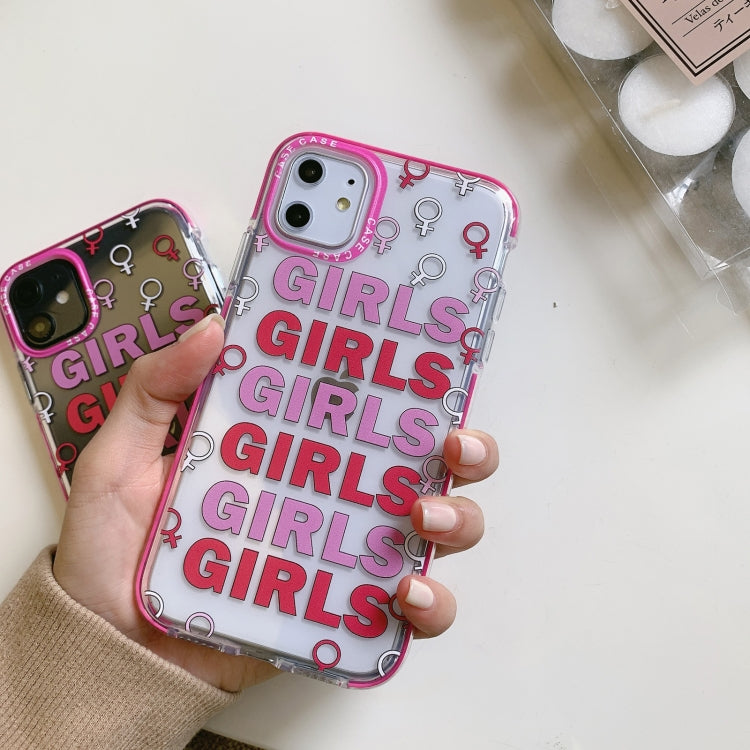 For iPhone 11 Pro Double Color TPU Pattern Protective Case